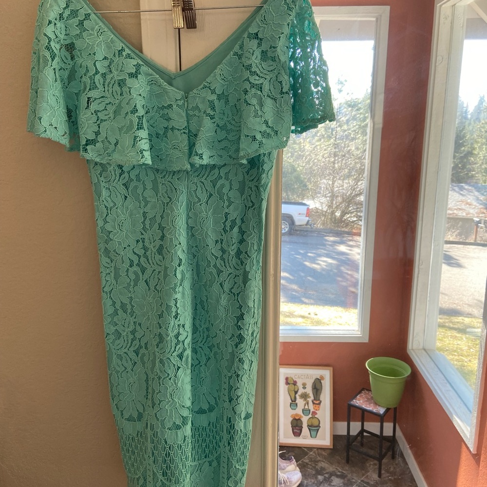 Ralph Lauren Lacy Teal Dress